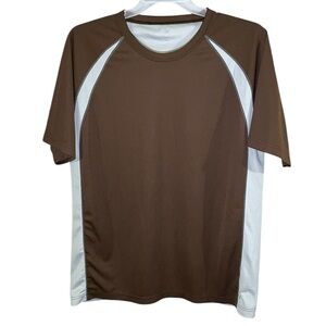 EUC ALO Yoga Brown and Gray Short Sleeve Tee Sz XXL